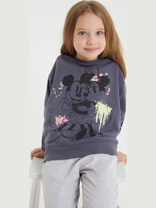 Minnie Mickey Παιδικό Σετ Φόρμας Γκρι 2τμχ