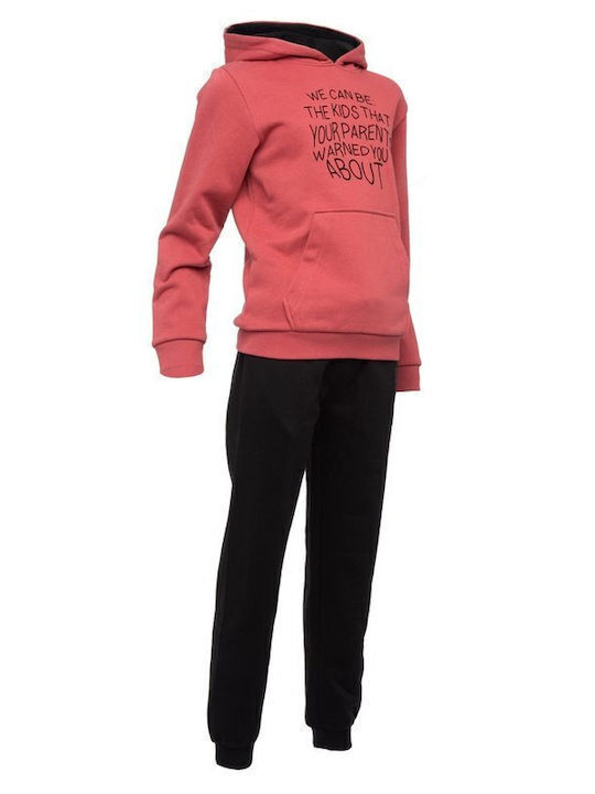 Παιδικό Σετ Φόρμας Pastel Red 2τμχ
