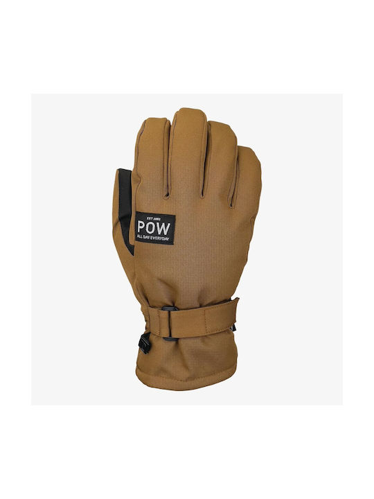 Pow Xg Mid Ανδρικά Γάντια Σκι & Snowboard Καφέ
