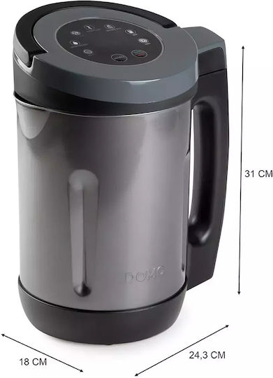 Domo Θερμομάγειρας 1000W με Χωρητικότητα 2.2lt Γκρι