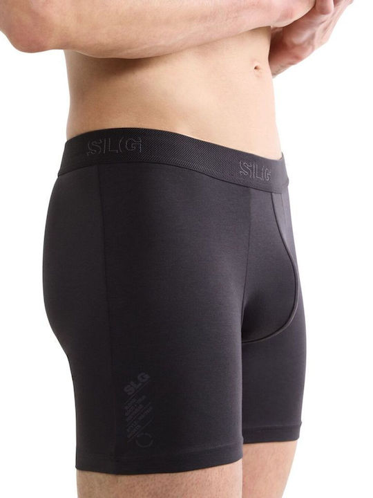 Short Мъжки боксерки Charcoal/blue 2Опаковка