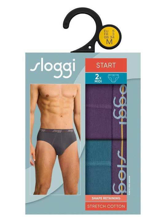 Start Midi Men's Slips Purple/petrol 2Pack