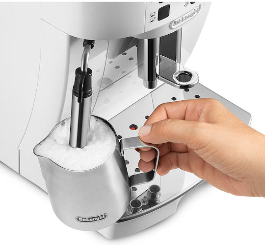 De'Longhi Magnifica Start Αυτόματη Μηχανή Espresso 1450W Πίεσης 15bar με Μύλο Άλεσης Λευκή