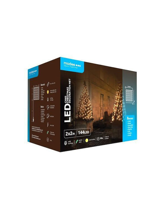 144 Luminite LED 2m. x 200buc Alb cald tip Plasă 1buc 144 Luminite LED 2m. x 200buc Alb cald tip Plasă 1buc