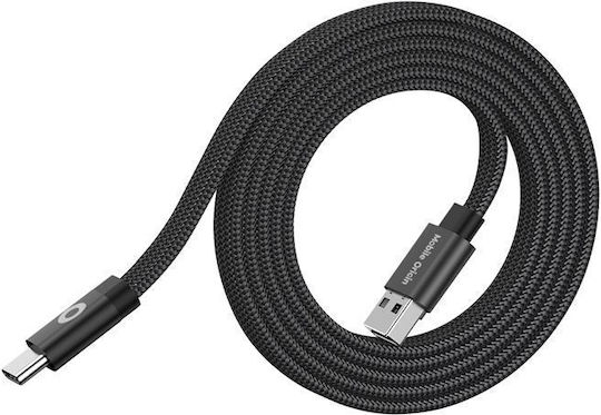 Mobile Origin Magnetic / Flat USB 2.0 Cable USB-C male - USB-A 27W Μαύρο 1m