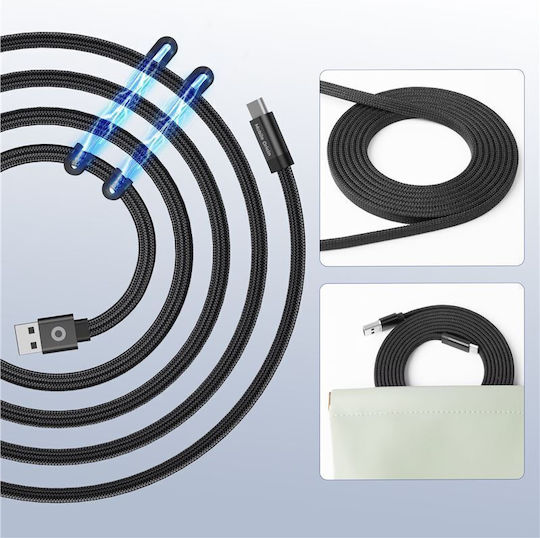Mobile Origin Magnetisch USB 2.0 Kabel USB-C männlich - USB-A 27W Schwarz 1m