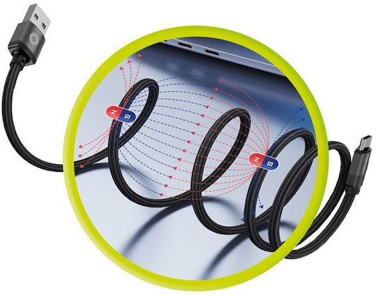 Mobile Origin Magnetisch USB 2.0 Kabel USB-C männlich - USB-A 27W Schwarz 1m