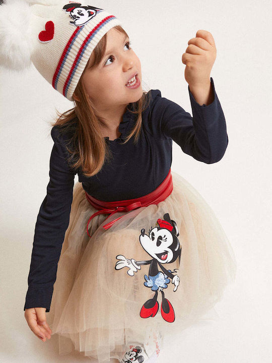 Girls Dress Long Sleeve Tulle Set with Accessories Blue