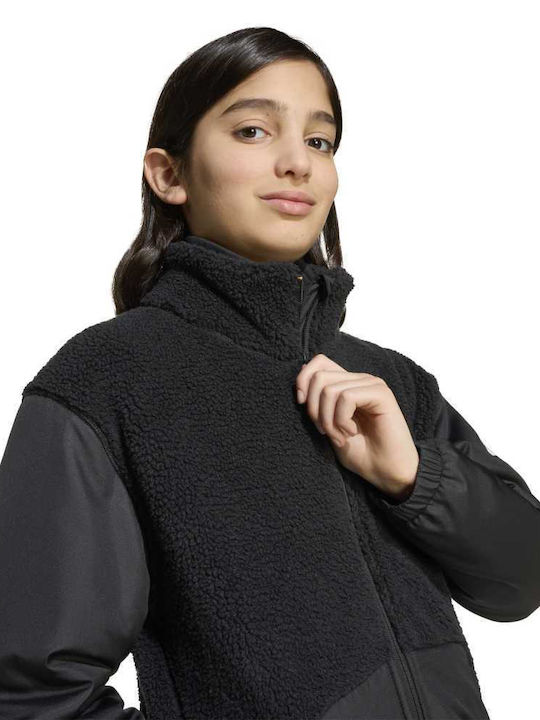 Αθλητική Παιδική Ζακέτα Fleece Μαυρο