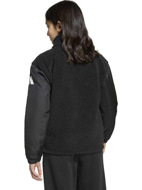 Αθλητική Παιδική Ζακέτα Fleece Μαυρο