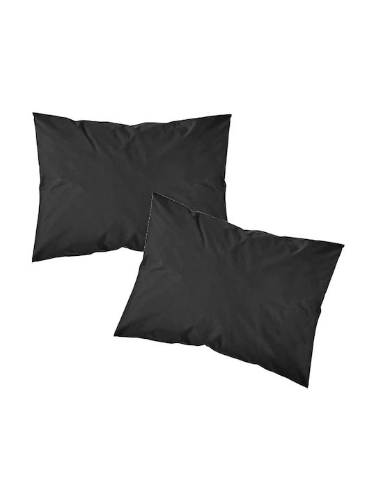 Borea Cearșaf Super dublu cu Elastic 160x200+40cm. Solid 3.Negru