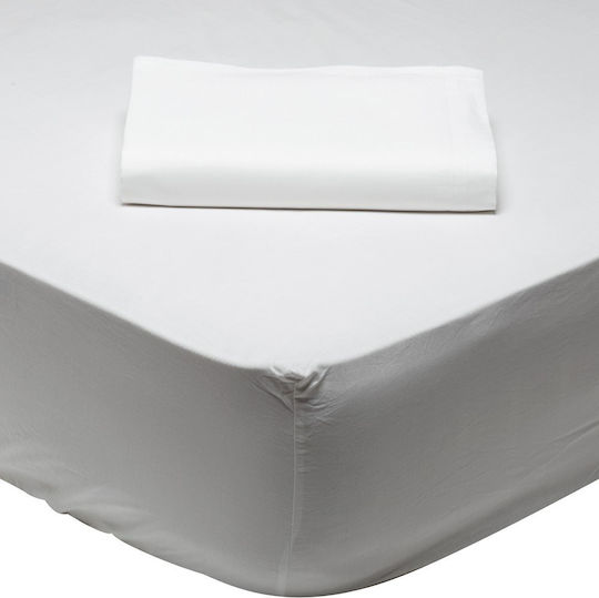 Das Home Super-Doppel 160x200+35cm mit Gummizug 1001 Weiß
