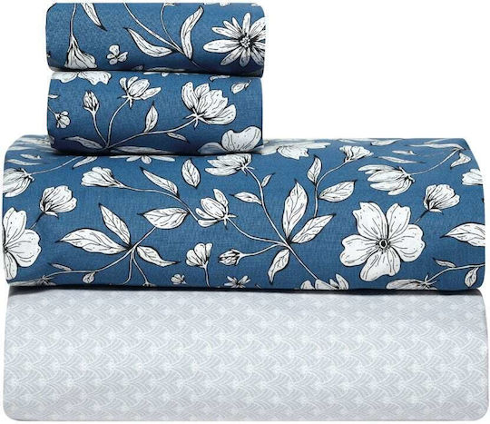 Kentia Versus Blans 01 Σετ Υπέρδιπλο 4τμχ 240x270εκ. Μπλε