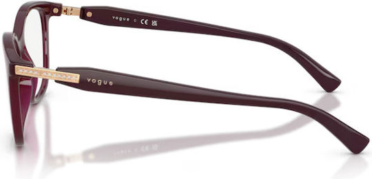 Vogue Plastic Eyeglass Frame Butterfly Purple VO5679B 2989