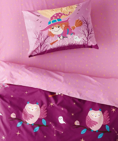 Kentia Hans Set Kids Duvet Cover Single with Pillowcase Cotton Purple 165x245cm