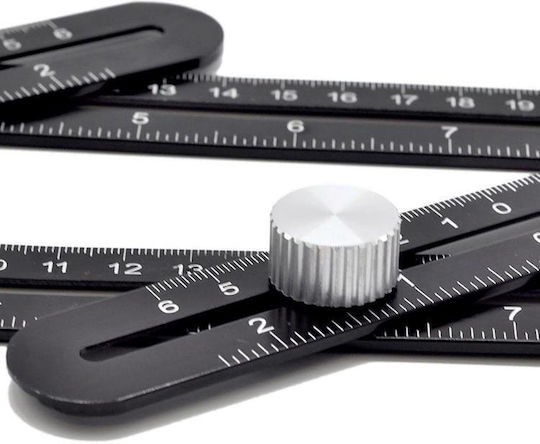 Carpenters Aluminum Angle Ruler 17.5cm