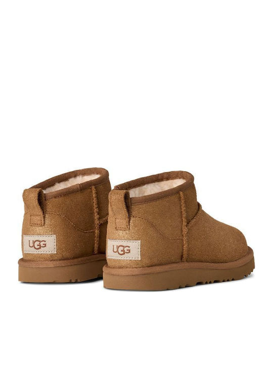 Classic Ultra Mini Ghete Copii din Suede Tabac maro