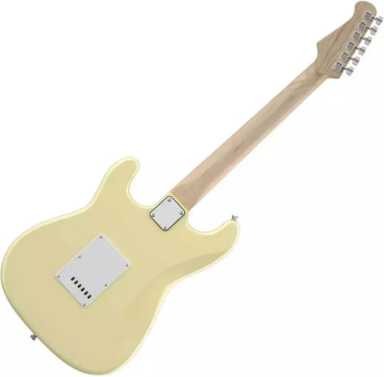 Donner Set Elektrische Gitarre Stratocaster Weiß mit Tasche