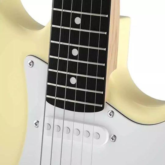 Donner Set Elektrische Gitarre Stratocaster Weiß mit Tasche