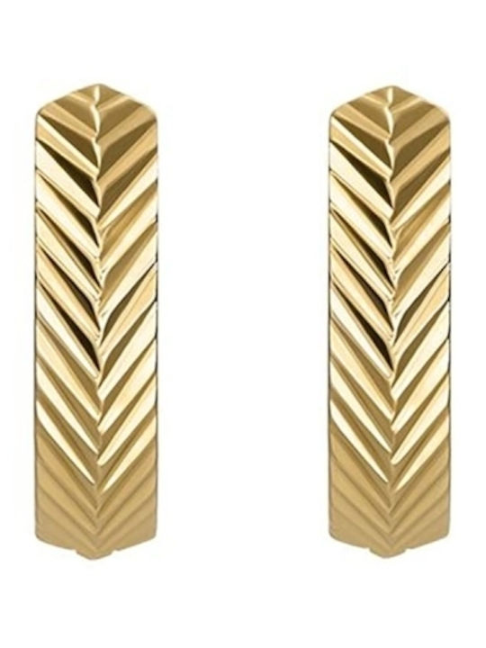 Fossil Earrings made of Steel Gold Plated