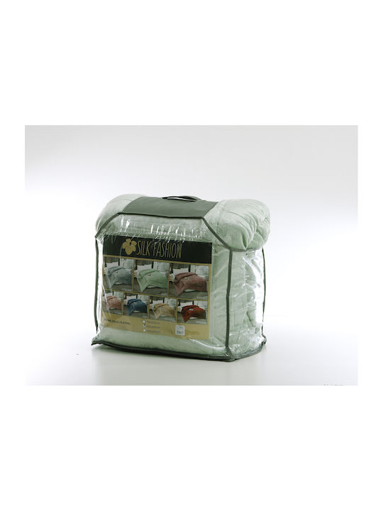Silk Fashion Duvet Cover Queen 220x240cm Solid Light Green 280 GSMGsm