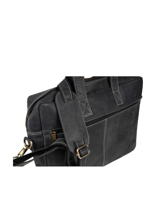 Leather Men's Briefcase Black