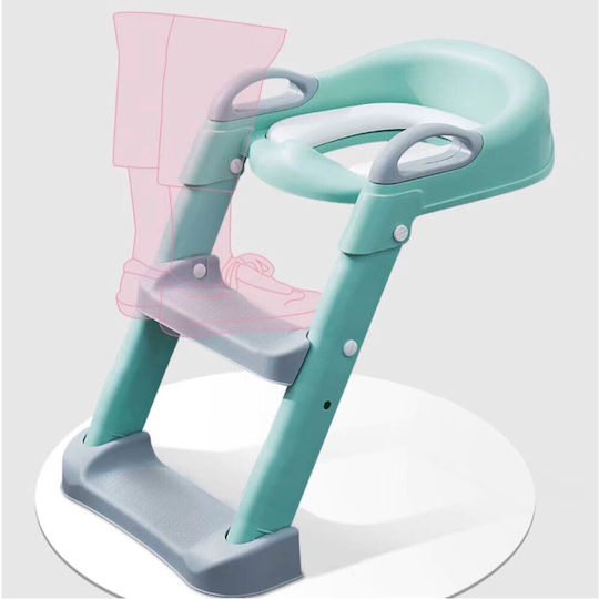 Loomy Zola Kleinkinder-Toilettensitz Grau Mit Stufe mit Griffen & Mit abnehmbarem Kissen
