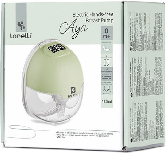 Lorelli Aya Portable Single Breast Pump Battery and Power Green 180ml