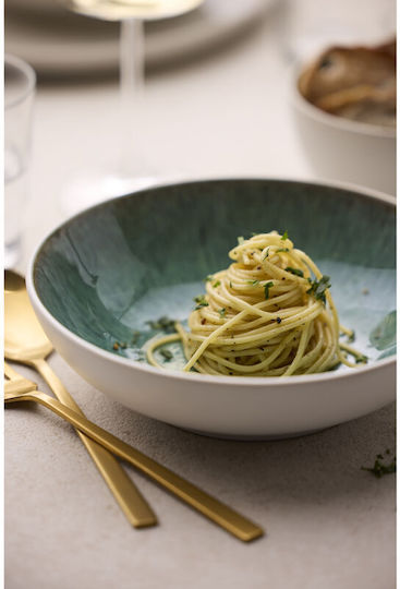 Bitz Plate Pasta Ceramic White with Diameter 20cm