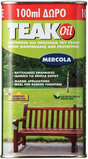 Mercola Teak Oil Διαλύτου Δρυς Ματ 1lt