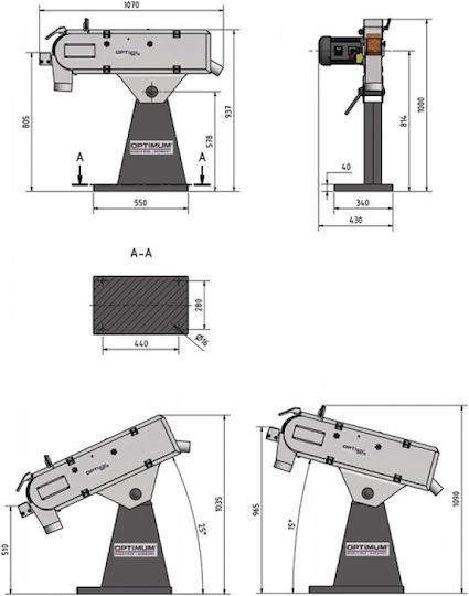 Optimum Polizor de găurit GBS 75