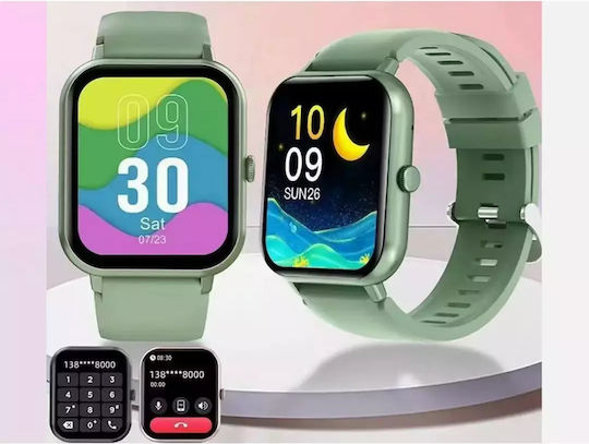 Verk Group 06338 45mm Smartwatch με Παλμογράφο (Πράσινο)