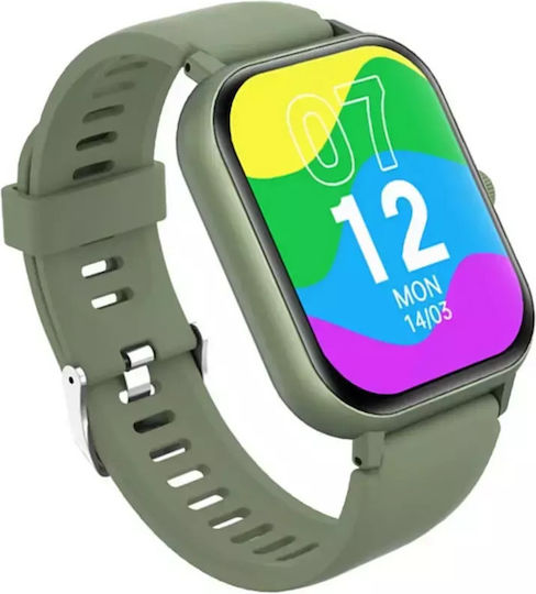 Verk Group 06338 45mm Smartwatch με Παλμογράφο (Πράσινο)