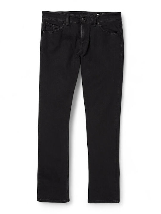 Vorta Ανδρικό Παντελόνι Τζιν Ελαστικό με Slim Baggy Εφαρμογή Μαύρο
