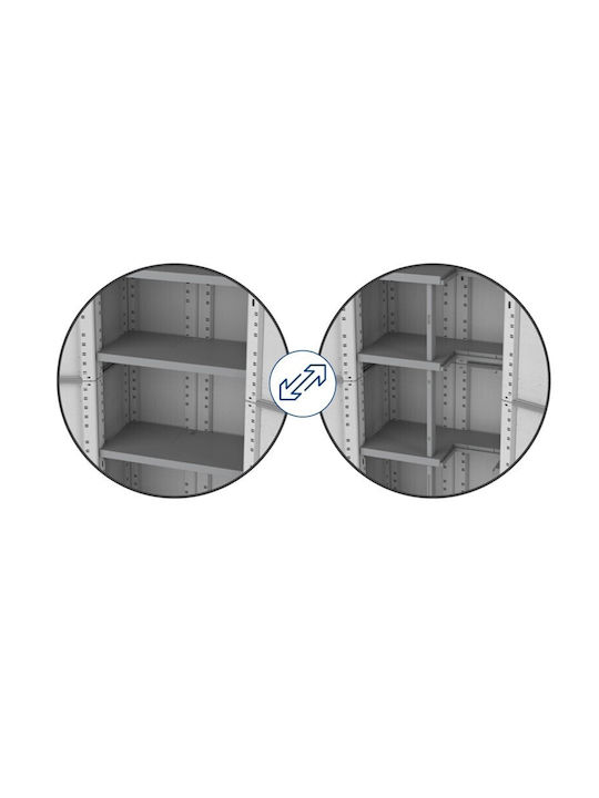Double Door Wardrobe Sequoia Plastic 68x39x92cm