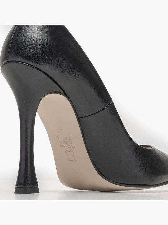 Leather Black Heels