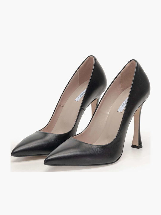 Leather Black Heels