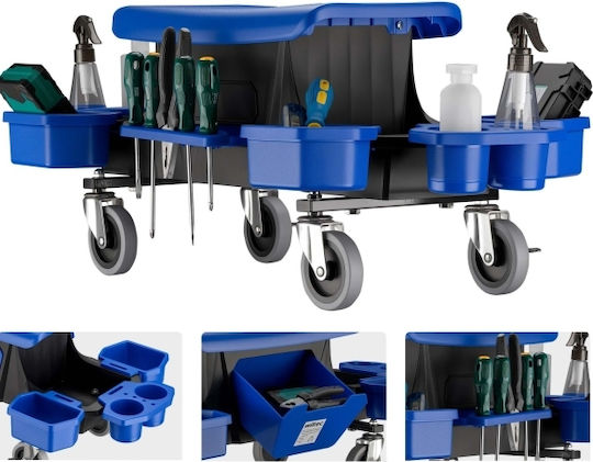 Wiltoc Arbeitshocker mit Maximalbelastung von 150 Kilogramm und Stauraum