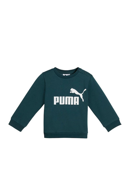Kids Sweatpants Set Fl Green Terrain 2pcs Minicats Crew