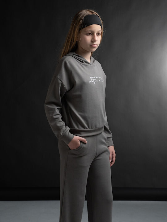 Kids Sweatpants Set Anthracite 2pcs