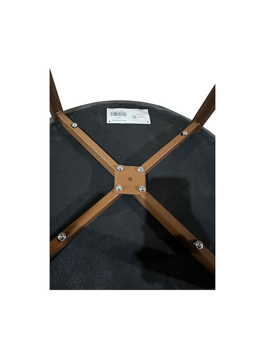 Luzia Dining Room Fabric Chair Grey/walnut 57x60x78cm