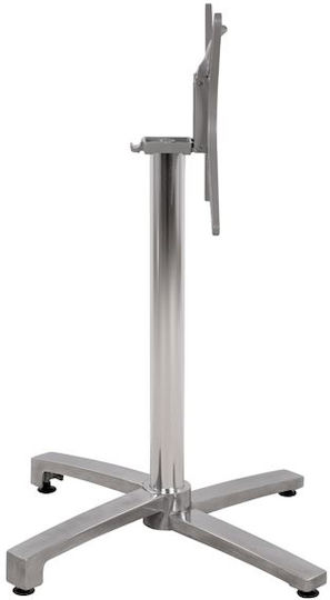 HomeMarkt Folding Table Stand made of Aluminum with Regulator Chrome 69x69x73cm