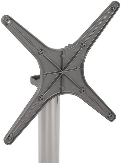 HomeMarkt Folding Table Stand made of Aluminum with Regulator Chrome 69x69x73cm