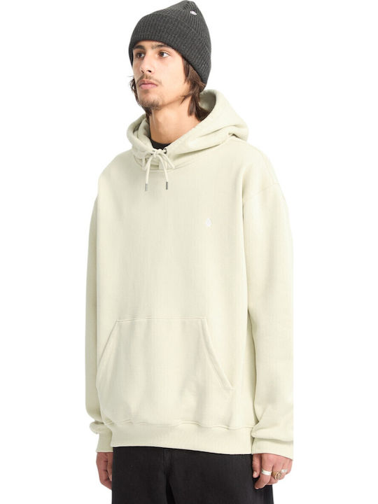 Single Суитшърт с Качулка Light Beige