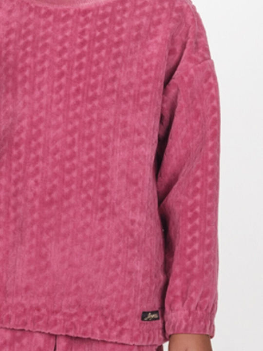 Kinder Trainingsanzüge Mit Bluse Rosa Dunkel 2Stücke Zic-zac
