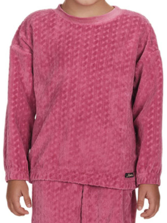 Kinder Trainingsanzüge Mit Bluse Rosa Dunkel 2Stücke Zic-zac