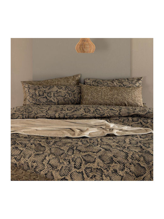 Palamaiki Σετ Παπλωματοθήκη Βαμβακερή 240x250cm Υπέρδιπλη με 2 Μαξιλαροθήκες Fb0243 Beauty