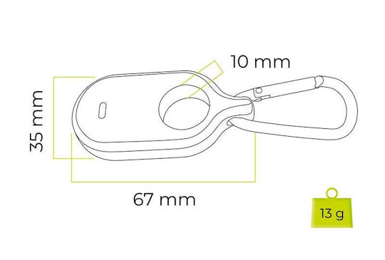 Силиконов Калъф Ключодържател Mobile Origin Съвместим С Samsung Smarttag 2 Фосфорно Зелен