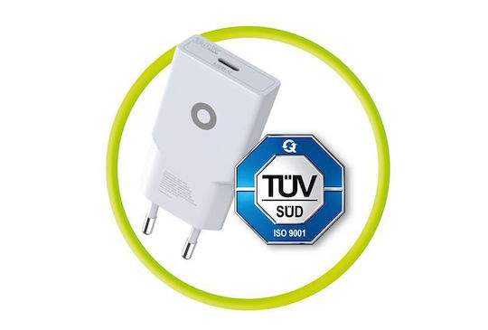 Mobile Origin Φορτιστής Χωρίς Καλώδιο GaN με Θύρα USB-C 30W Power Delivery Λευκός (MO17)
