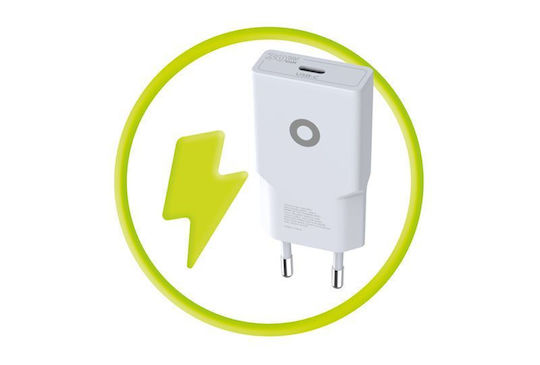 Mobile Origin Φορτιστής Χωρίς Καλώδιο GaN με Θύρα USB-C 30W Power Delivery Λευκός (MO17)